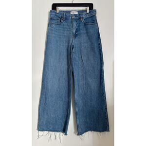 Dark Wash Abercrombie The Wide Leg High Rise Jeans 28